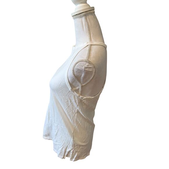 Theory Cutaway Halter Tank Top White S - Picture 4 of 7